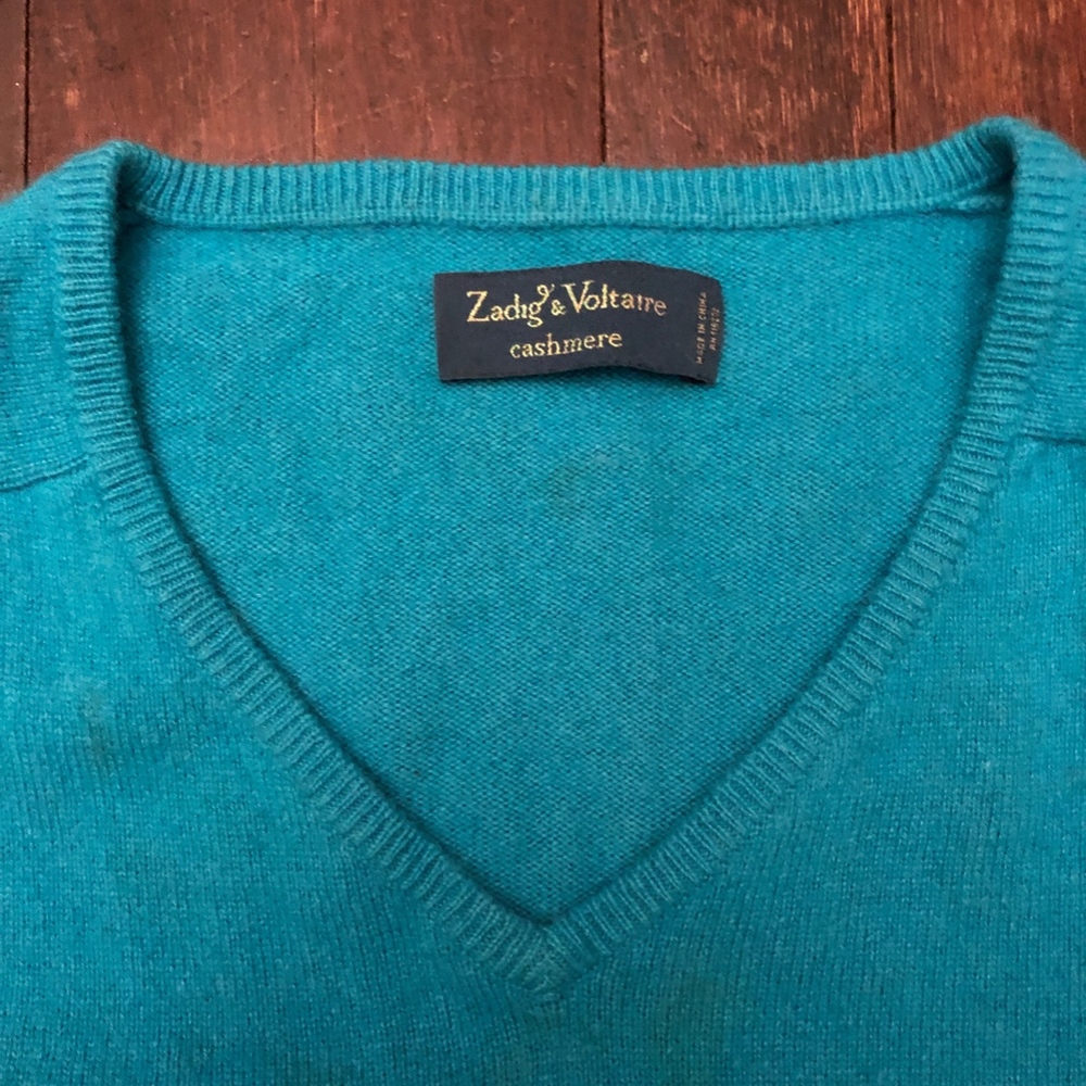 Zadig and Voltaire Cashmere Men's Sweater XL Blue